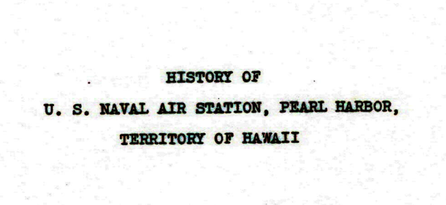 1945 HISTORY OF BARBERS POINT NAVAL AIR STATION