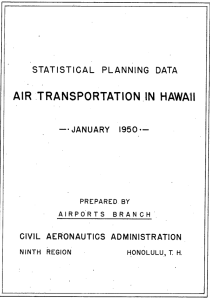 Air Transportation in Hawaii CAA 1950