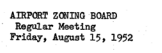 Airport Zoning Board Minutes